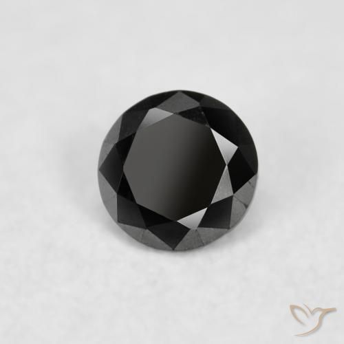 0.03 ct Black Diamond Stone, Natural Diamond in Diamond-Cut Shape for Sale