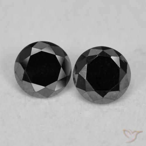 0.09ctw Natural Black Diamond, Round, Opaque