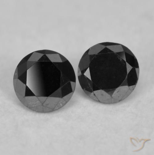0.09 ctw Black Diamond Stones, Natural Diamond in Diamond-Cut Shape for Sale