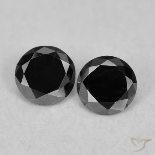 0.08ctw Natural Black Diamond, Round, Opaque