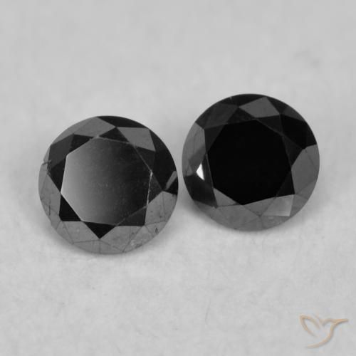 0.09 ctw Black Diamond Stones, Natural Diamond in Diamond-Cut Shape for Sale