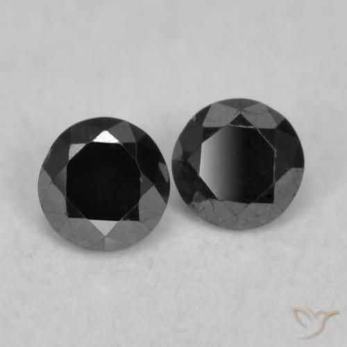 0.10 ctw Black Diamond Stones, Natural Diamond in Diamond-Cut Shape for Sale