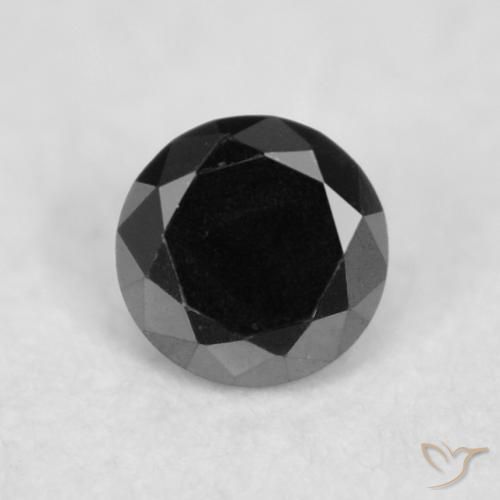 0.03ct Natural Black Diamond, Round, Opaque