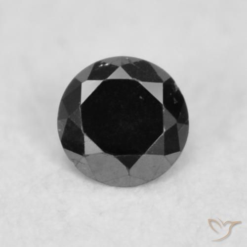 0.02ct Natural Black Diamond, Round, Opaque