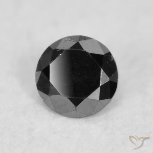 0.02 ct Black Diamond Stone, Natural Diamond in Diamond-Cut Shape for Sale