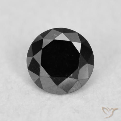 0.03ct Natural Black Diamond, Round, Opaque