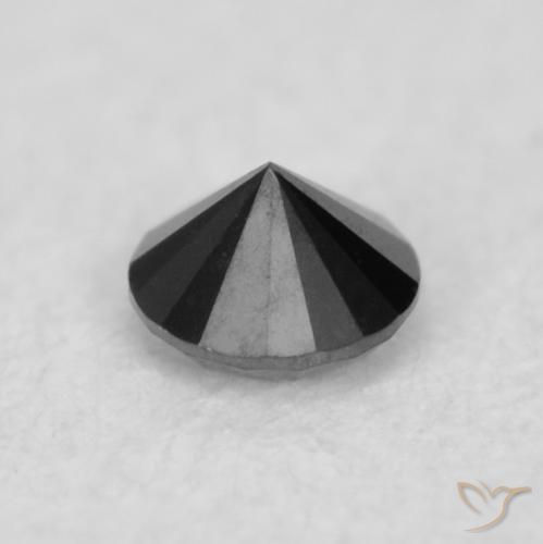 Diamond Gemstone in 2 mm (calibrated) Size for Sale, Diamond Stone in Black Color