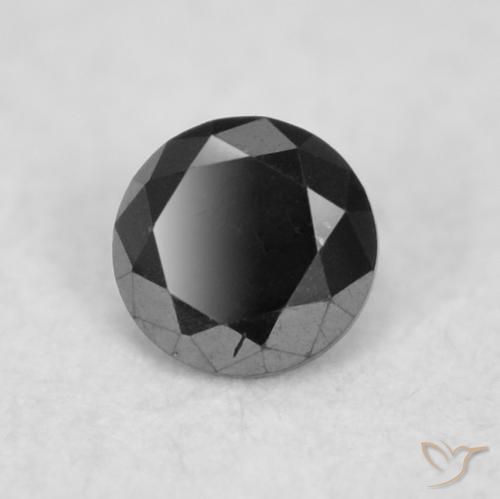 0.02 ct Black Diamond Stone, Natural Diamond in Diamond-Cut Shape for Sale