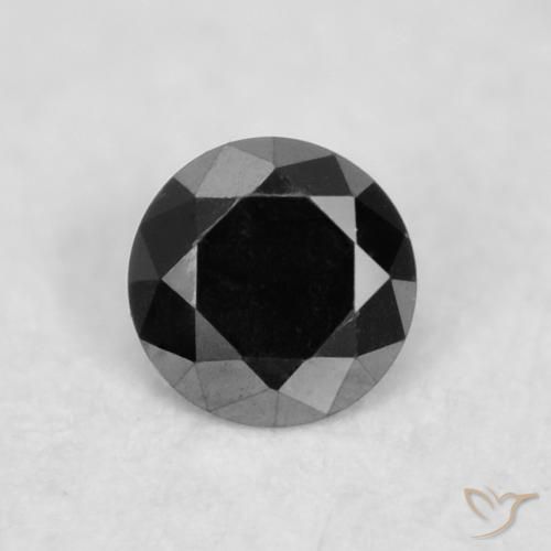 0.02ct Natural Black Diamond, Round, Opaque