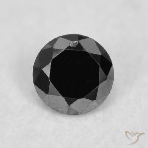 0.02ct Natural Black Diamond, Round, Opaque