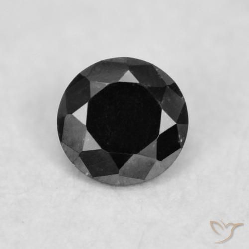 0.02ct Natural Black Diamond, Round, Opaque