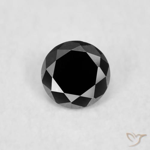 0.03ct Natural Black Diamond, Round, Opaque