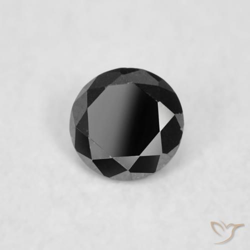 0.03 ct Black Diamond Stone, Natural Diamond in Diamond-Cut Shape for Sale