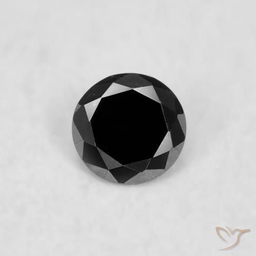 0.02ct Natural Black Diamond, Round, Opaque