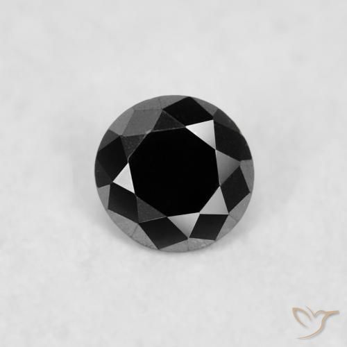 0.03ct Natural Black Diamond, Round, Opaque