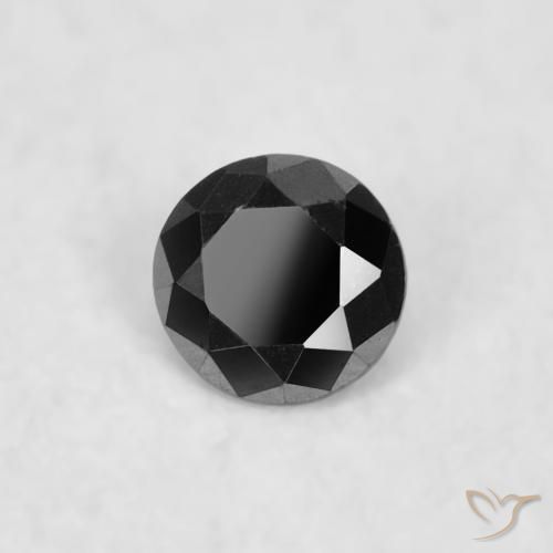 0.03 ct Black Diamond Stone, Natural Diamond in Diamond-Cut Shape for Sale
