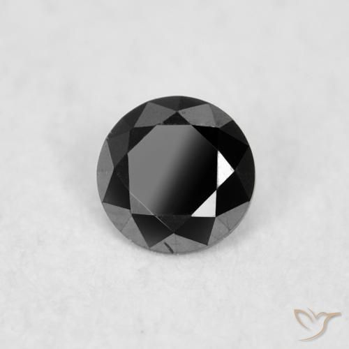 0.02 ct Black Diamond Stone, Natural Diamond in Diamond-Cut Shape for Sale