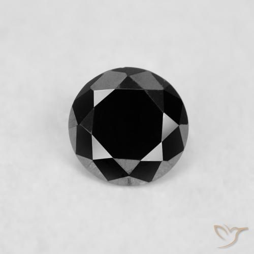 0.02ct Natural Black Diamond, Round, Opaque