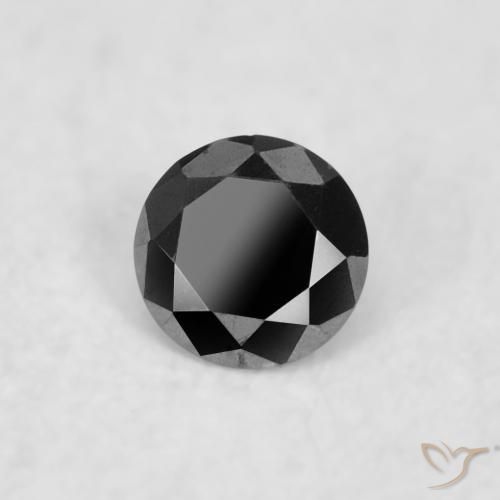0.02 ct Black Diamond Stone, Natural Diamond in Diamond-Cut Shape for Sale
