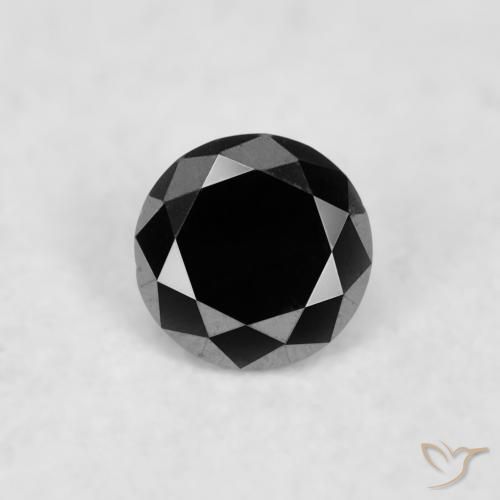 0.03ct Natural Black Diamond, Round, Opaque
