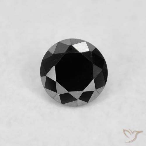 0.03ct Natural Black Diamond, Round, Opaque