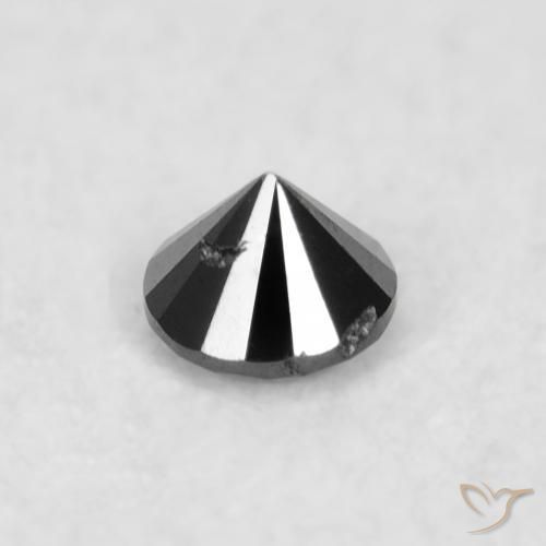 Diamond Gemstone in 2 mm (calibrated) Size for Sale, Diamond Stone in Black Color