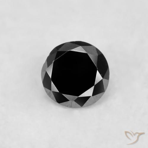 0.02ct Natural Black Diamond, Round, Opaque