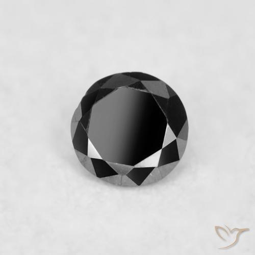 0.02 ct Black Diamond Stone, Natural Diamond in Diamond-Cut Shape for Sale