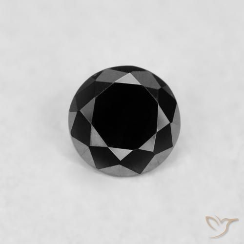 0.02ct Natural Black Diamond, Round, Opaque