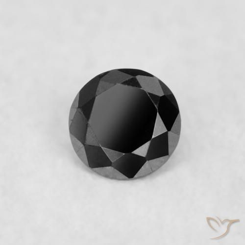 0.02 ct Black Diamond Stone, Natural Diamond in Diamond-Cut Shape for Sale