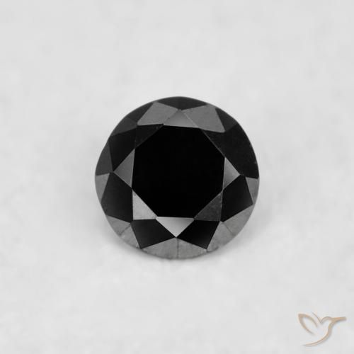 0.02ct Natural Black Diamond, Round, Opaque