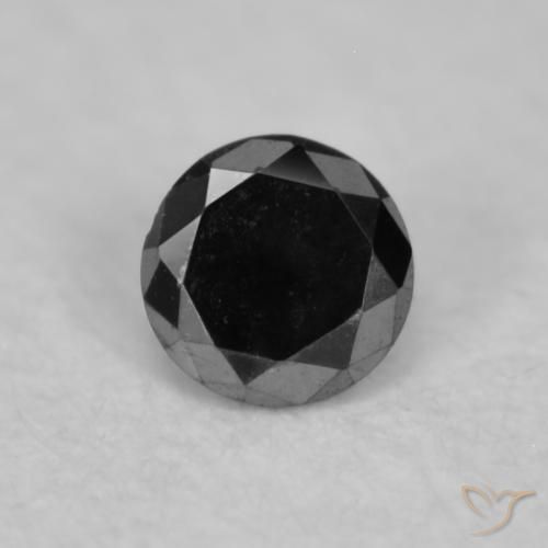 0.03ct Natural Black Diamond, Round, Opaque