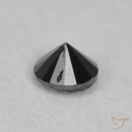 Diamond Gemstone in 2 mm (calibrated) Size for Sale, Diamond Stone in Black Color