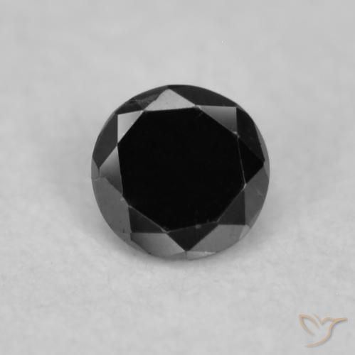0.03ct Natural Black Diamond, Round, Opaque