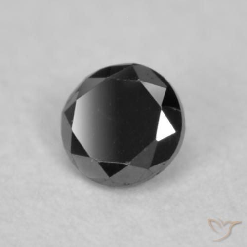 0.03 ct Black Diamond Stone, Natural Diamond in Diamond-Cut Shape for Sale