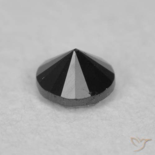 Diamond Gemstone in 2.1 mm (calibrated) Size for Sale, Diamond Stone in Black Color