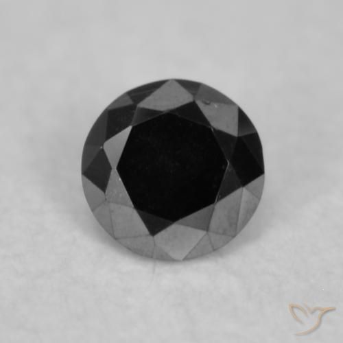 0.04ct Natural Black Diamond, Round, Opaque