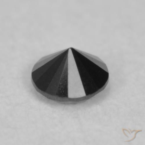 Diamond Gemstone in 2.1 mm (calibrated) Size for Sale, Diamond Stone in Black Color