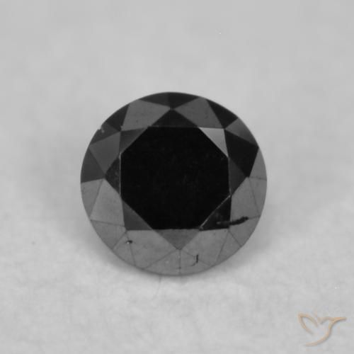 0.05ct Natural Black Diamond, Round, Opaque