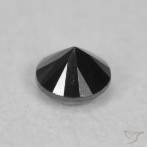 Diamond Gemstone in 2.1 mm (calibrated) Size for Sale, Diamond Stone in Black Color