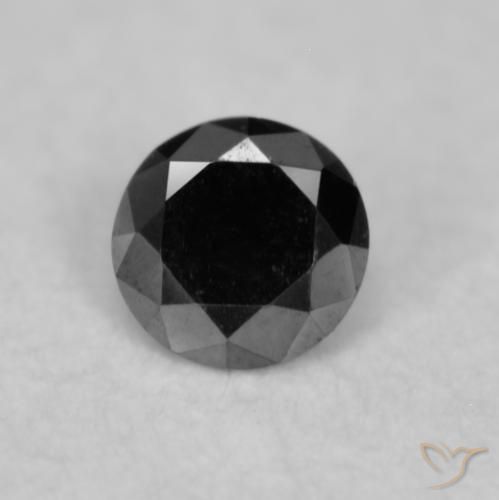 0.02ct Natural Black Diamond, Round, Opaque