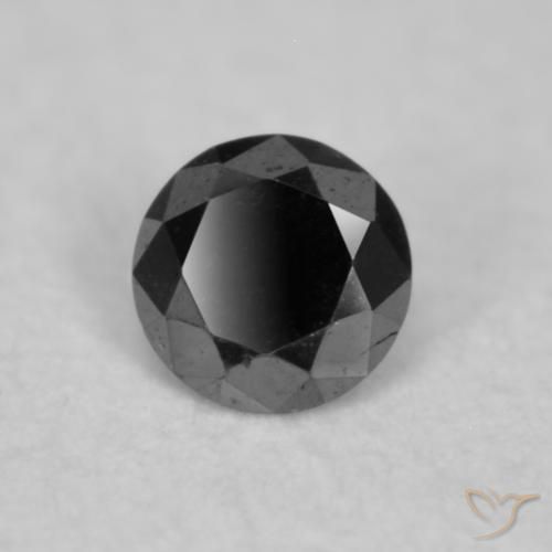 0.02 ct Black Diamond Stone, Natural Diamond in Diamond-Cut Shape for Sale