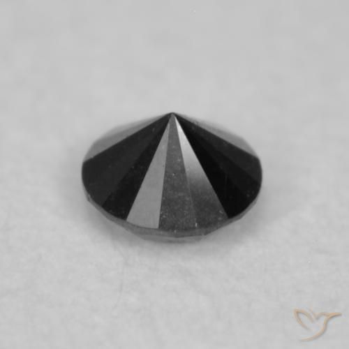 Diamond Gemstone in 2.1 mm (calibrated) Size for Sale, Diamond Stone in Black Color