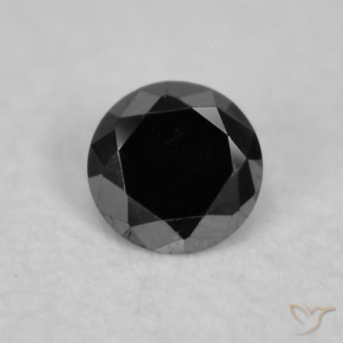 0.02ct Natural Black Diamond, Round, Opaque
