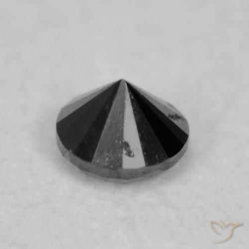 Diamond Gemstone in 2.1 mm (calibrated) Size for Sale, Diamond Stone in Black Color