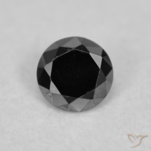 0.03ct Natural Black Diamond, Round, Opaque