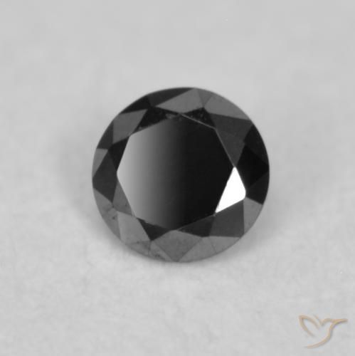 0.03 ct Black Diamond Stone, Natural Diamond in Diamond-Cut Shape for Sale