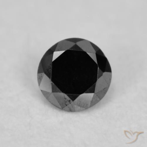 0.03ct Natural Black Diamond, Round, Opaque