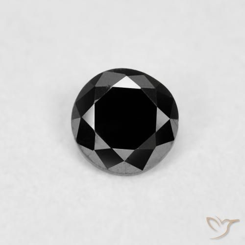 0.03ct Natural Black Diamond, Round, Opaque