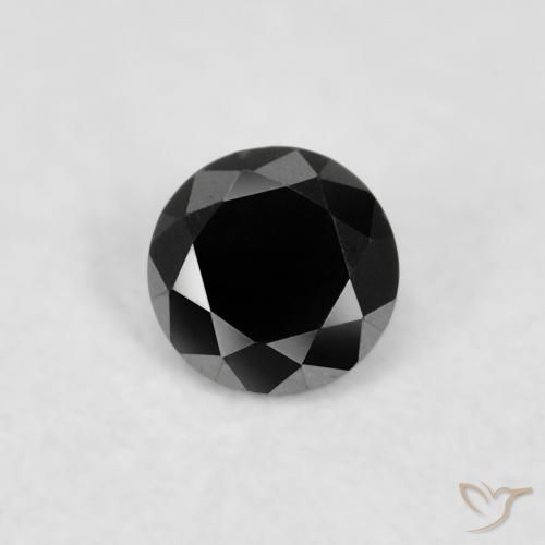 0.02ct Natural Black Diamond, Round, Opaque